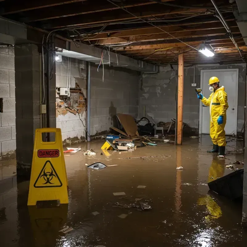 Flooded Basement Electrical Hazard in Sherman Oaks, CA Property